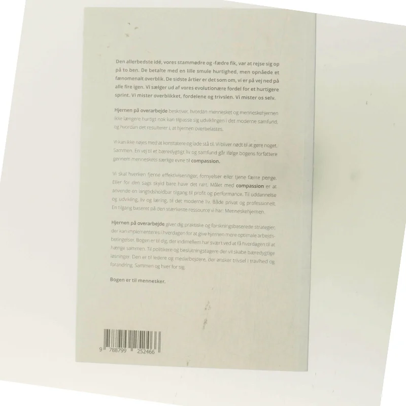 Hjernen på overarbejde : derfor er compassion vores vej til et bæredygtigt liv og samfund af Henrik Tingleff (Bog)