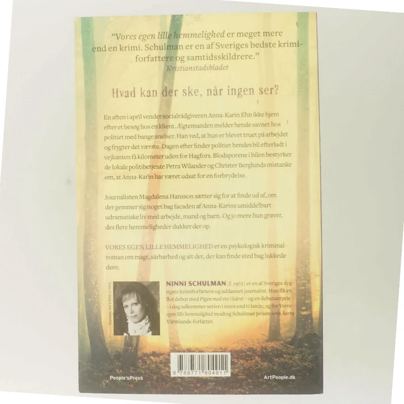 Vores egen lille hemmelighed : kriminalroman af Ninni Schulman (Bog)