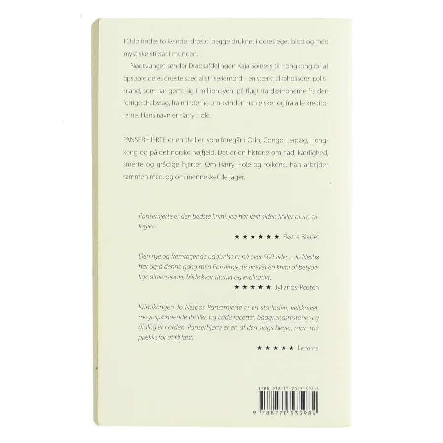 Panserhjerte af Jo Nesbø (Bog)