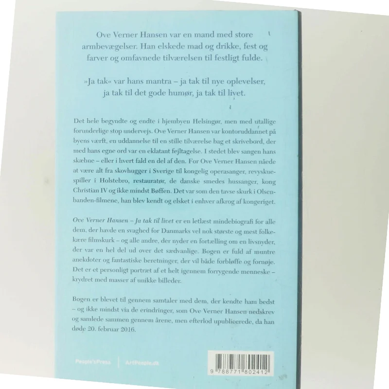 Ove Verner Hansen : ja tak til livet : en biografi af Ken B. Rasmussen (Bog)