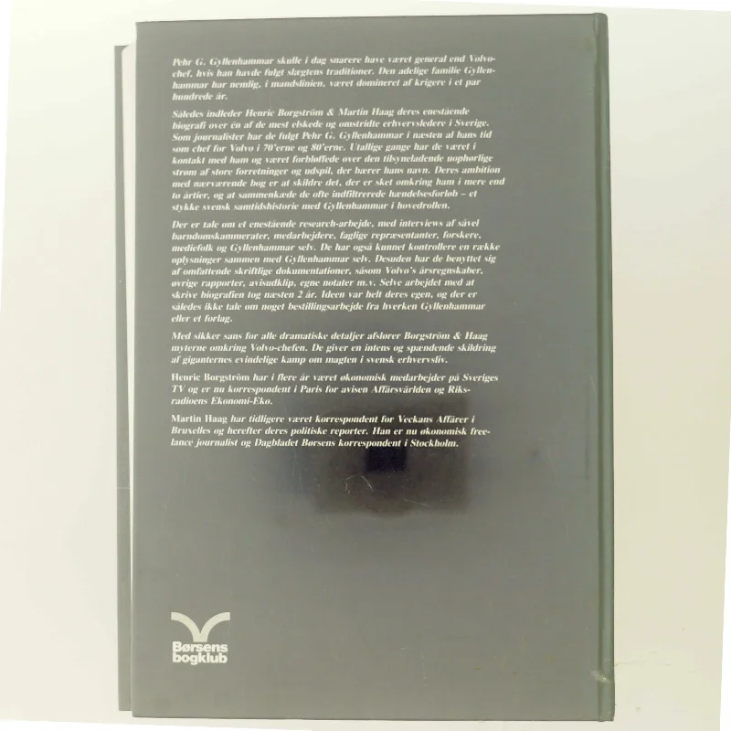 Biografi, 'Gyllenhammar - portræt af en svensk topchef' fra Børsens Forlag