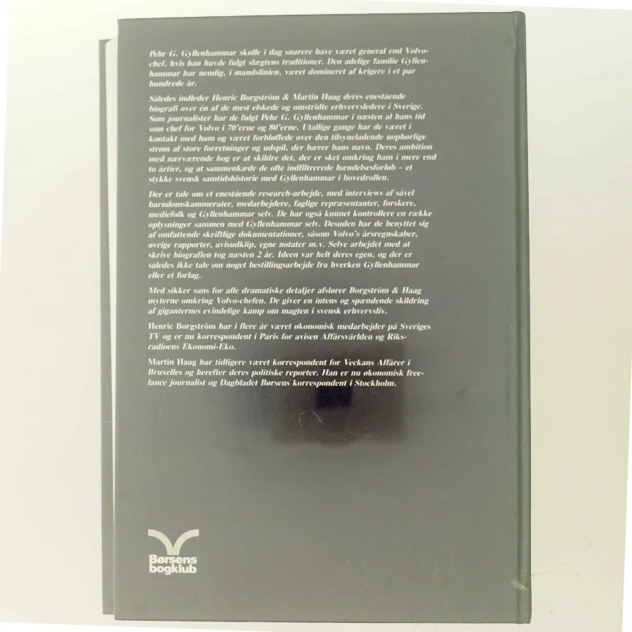 Biografi, 'Gyllenhammar - portræt af en svensk topchef' fra Børsens Forlag