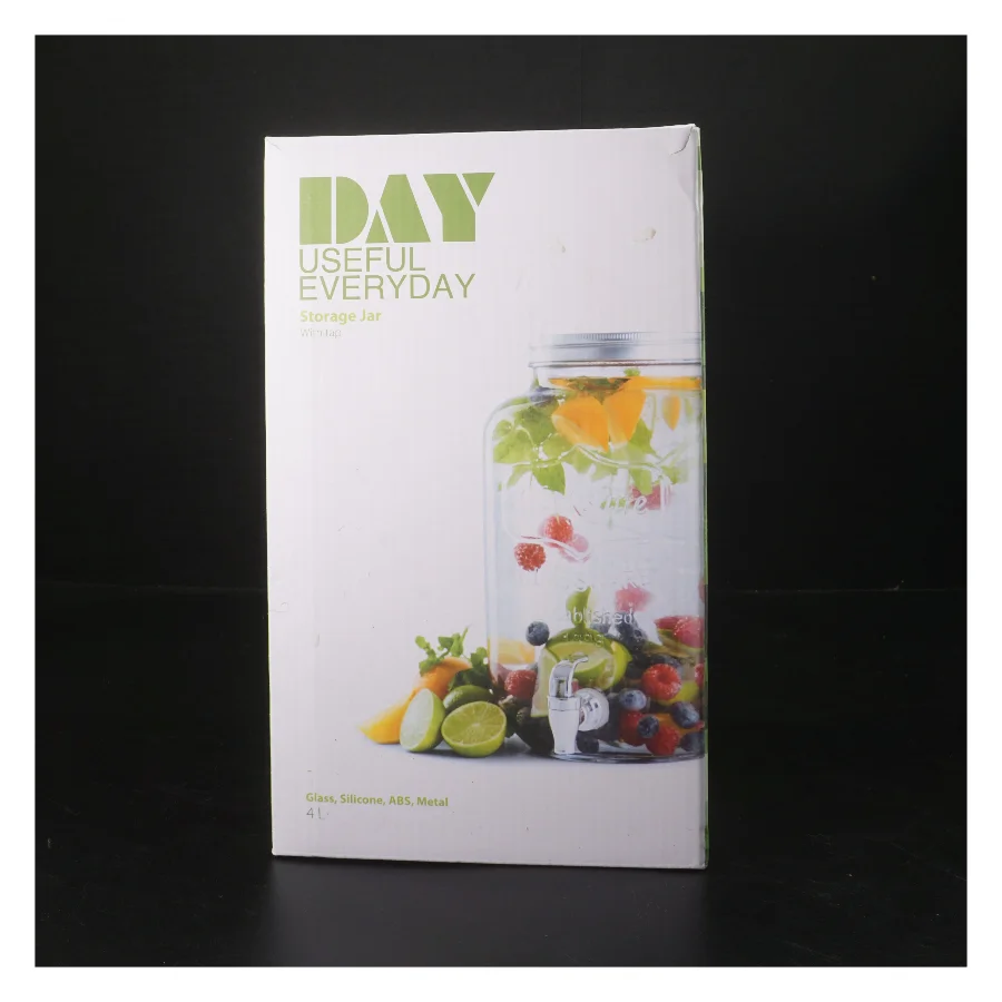 Opbevaringsglas med skruelåg og tappehane fra DAY (str. 26 cm)