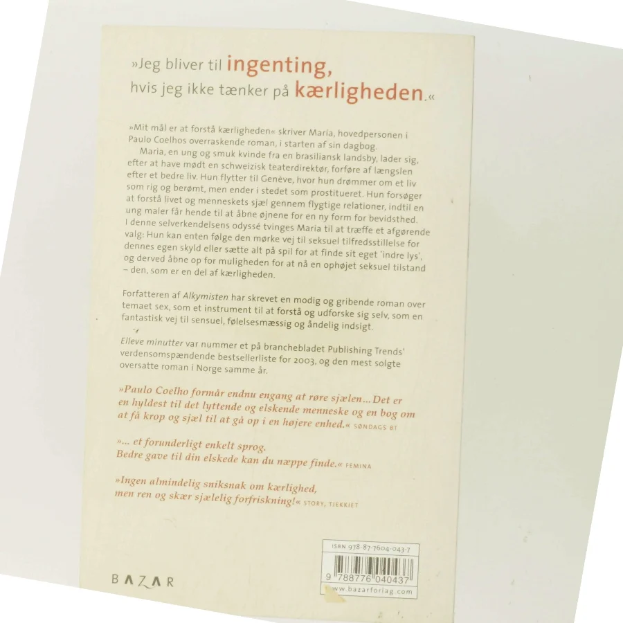 Elleve minutter af Paulo Coelho (Bog)