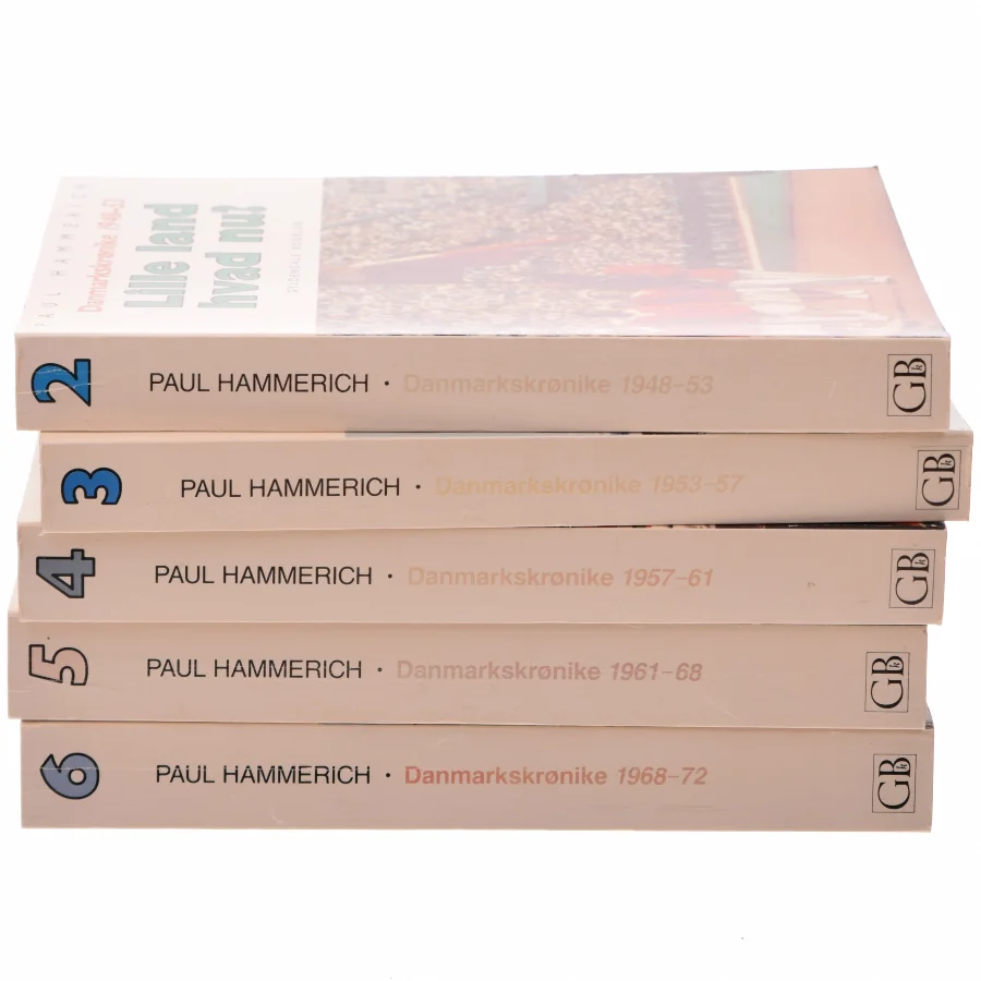 Danmarkskrønike bøger af Paul Hammerich fra Gyldendals Bogklub