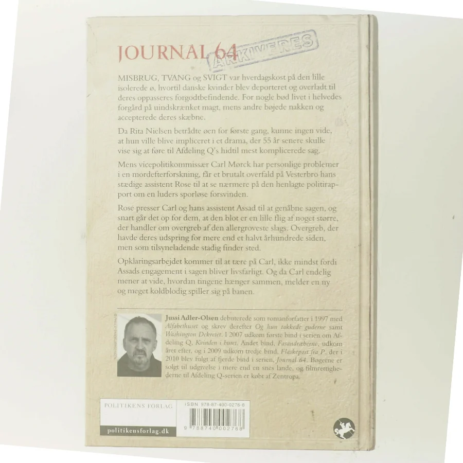 Journal 64. 4 af Jussi Adler-Olsen (Bog)