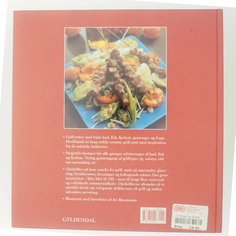 Grill: Sommermad på 100 måder af Vibeke Schrader (Bog)