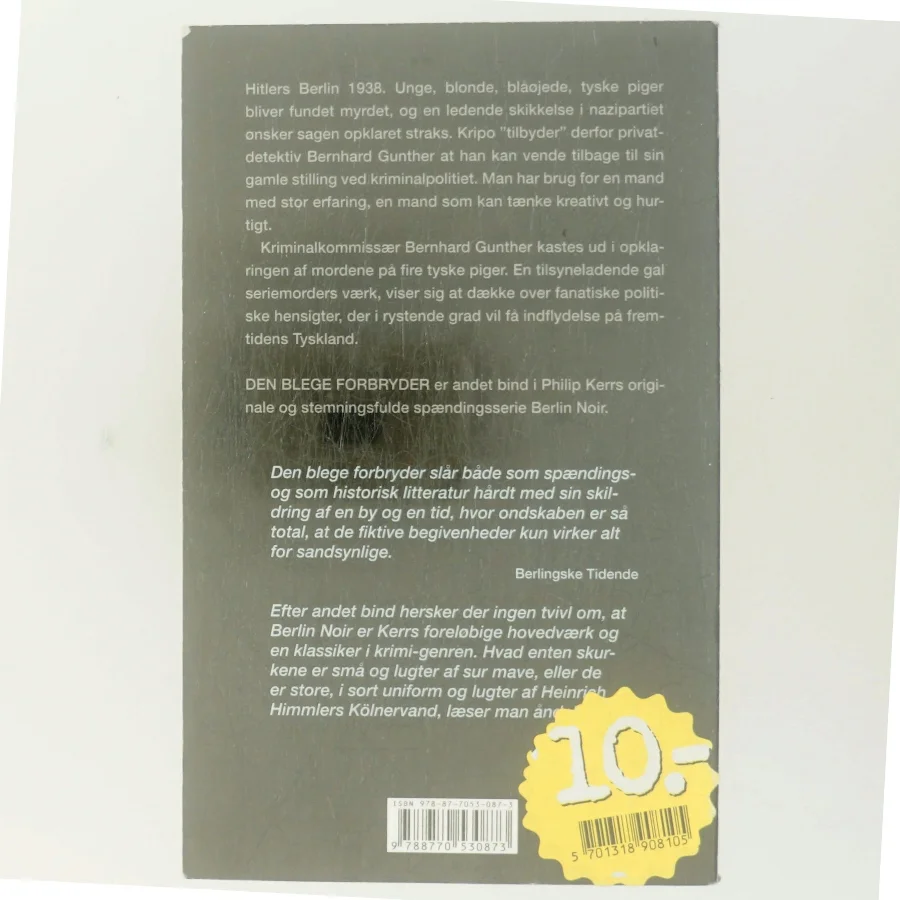 Den blege forbryder af Philip Kerr (Bog)