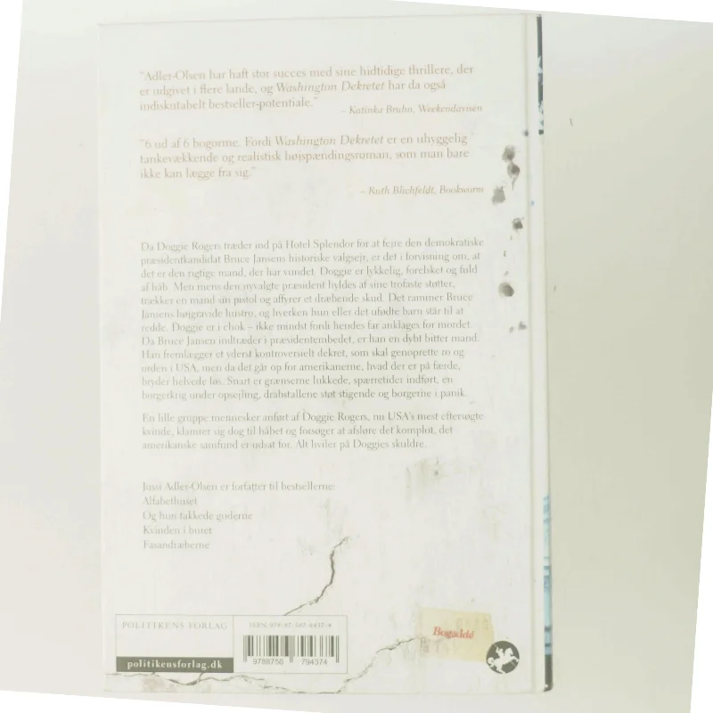 Washington dekretet af Jussi Adler-Olsen (Bog)