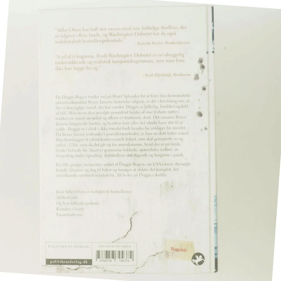 Washington dekretet af Jussi Adler-Olsen (Bog)