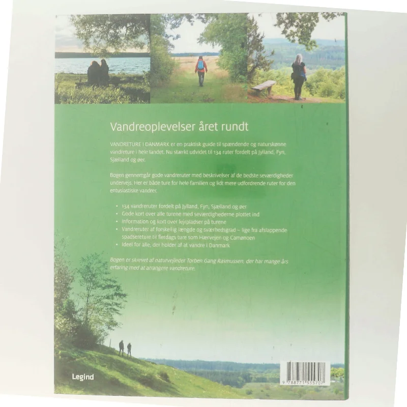 Den store bog om vandreture i Danmark af Torben Gang Rasmussen (Bog)