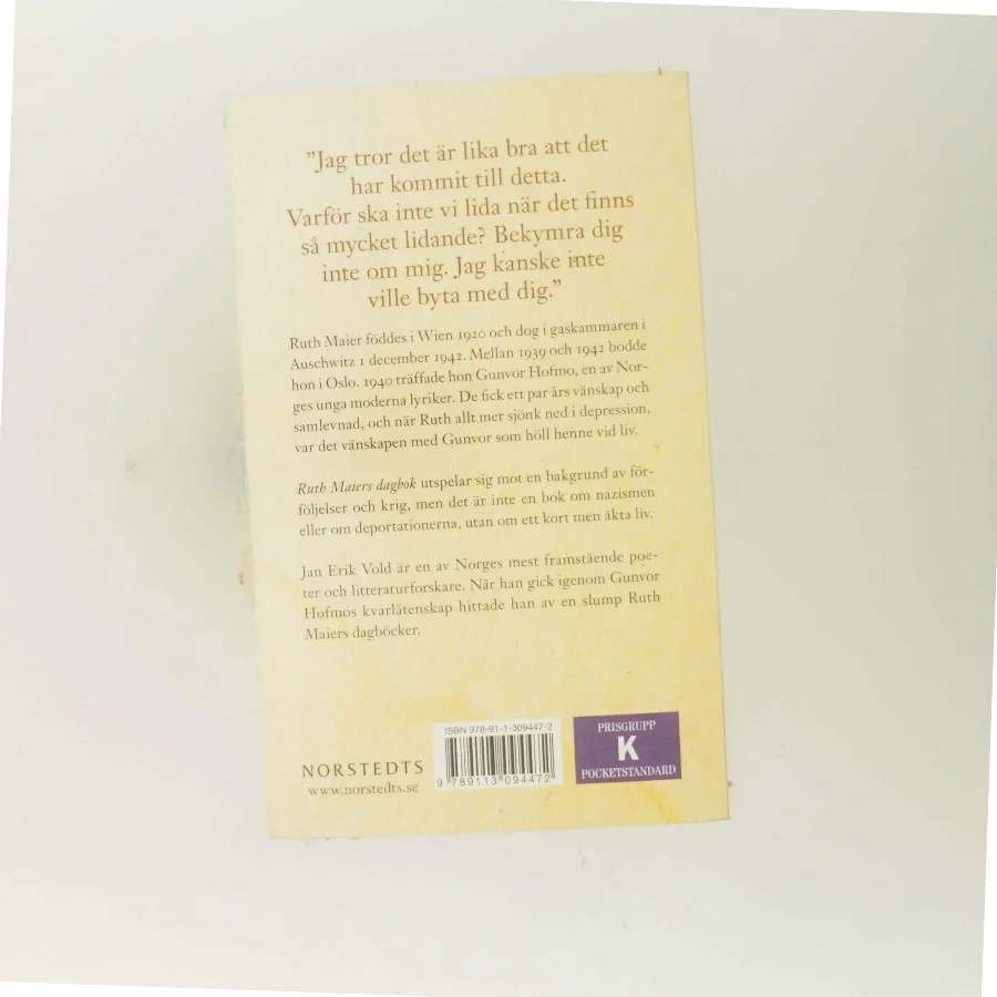 Ruth Maiers dagbok af Jan Erik Vold (Bog)