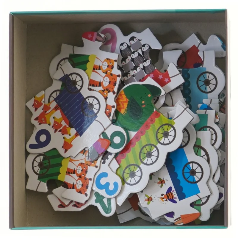 Puslespil - 1-2-3 Tog fra Barbo Toys (str. 21x21 cm)