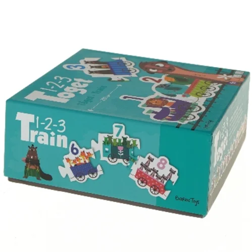 Puslespil - 1-2-3 Tog fra Barbo Toys (str. 21x21 cm)