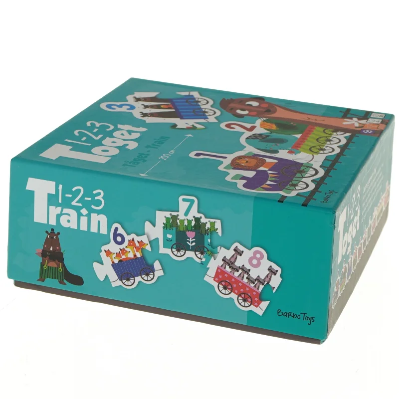 Puslespil - 1-2-3 Tog fra Barbo Toys (str. 21x21 cm)