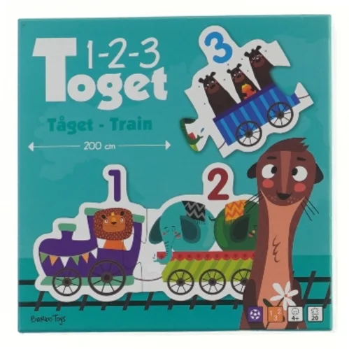 Puslespil - 1-2-3 Tog fra Barbo Toys (str. 21x21 cm)
