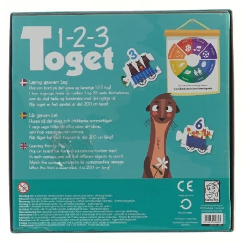 Puslespil - 1-2-3 Tog fra Barbo Toys (str. 21x21 cm)
