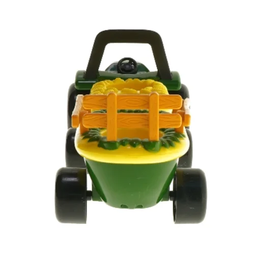 Legetøjstraktor med vogn (str. 11x36x9,5 cm)