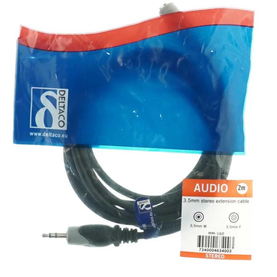 DELTACO 3,5mm stereo forlængerkabel fra Deltaco (str. 2 m)
