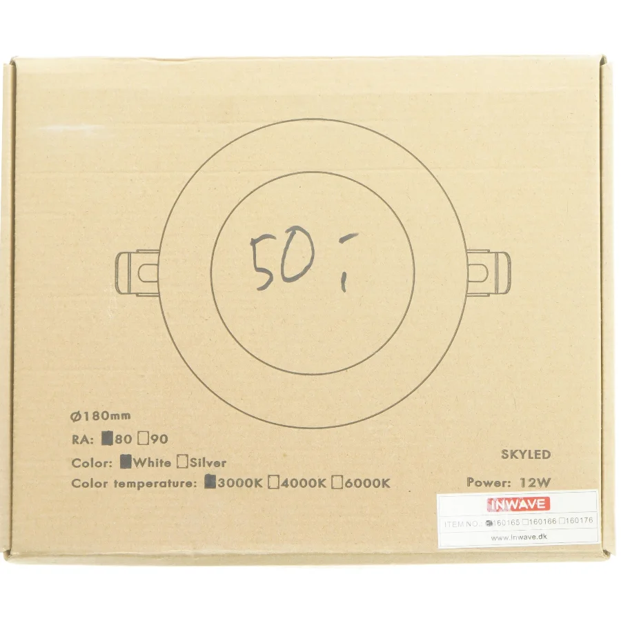 LED Indbygningsspot Ø18 cm fra Inwave (str. Ø 18 cm)