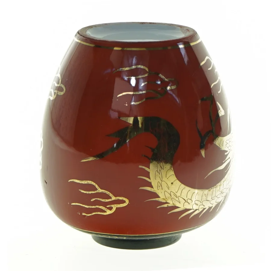 Asiatisk dekorationskrukke med drage (str. 10 x 9 cm)