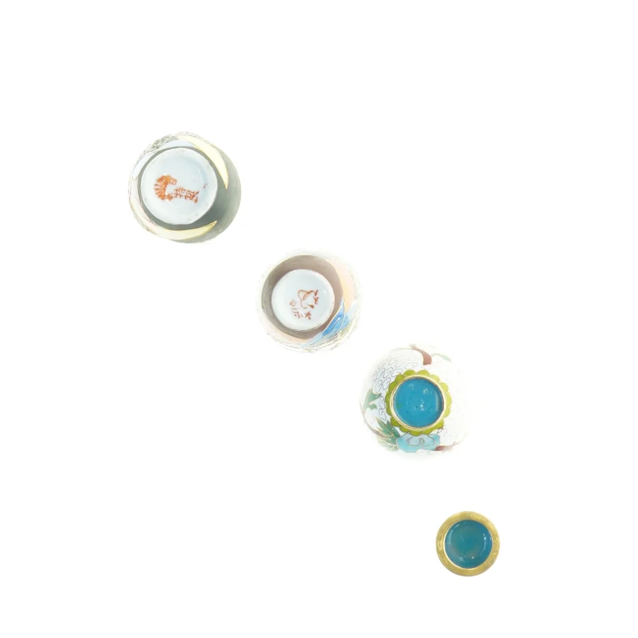 Dekorative miniature vaser (str. 4,5 x, 4 cm til 6,5 x 4 cm)