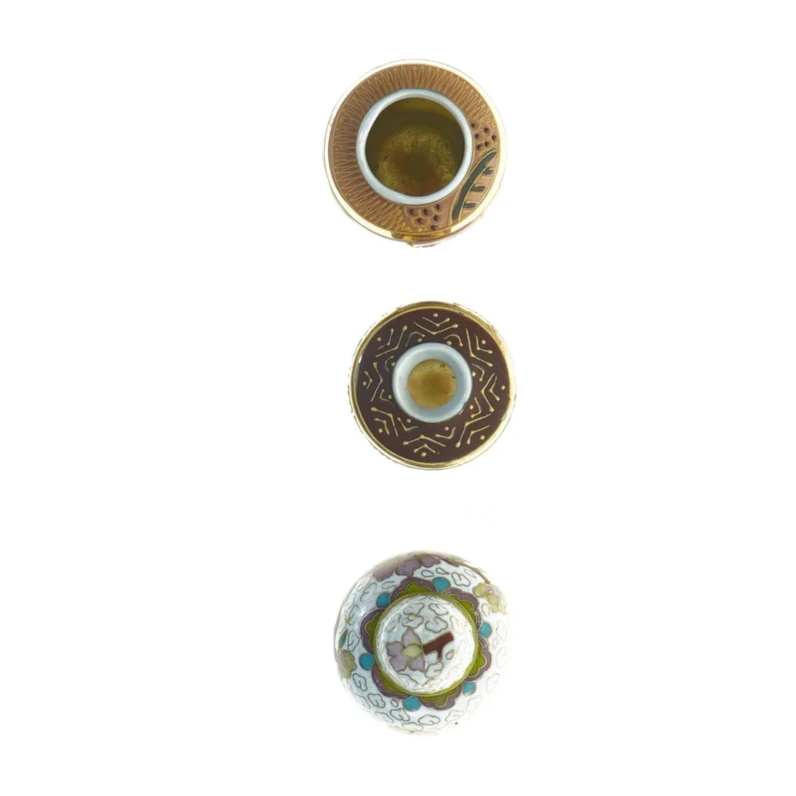 Dekorative miniature vaser (str. 4,5 x, 4 cm til 6,5 x 4 cm)