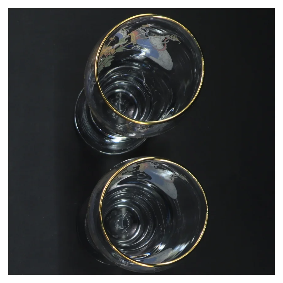 ølglas med bayersk våbenskjold (str. 20 cm)