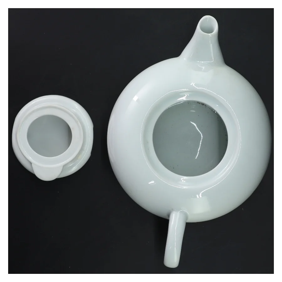 Hvid keramisk tekande (str. 26x17x9 cm)