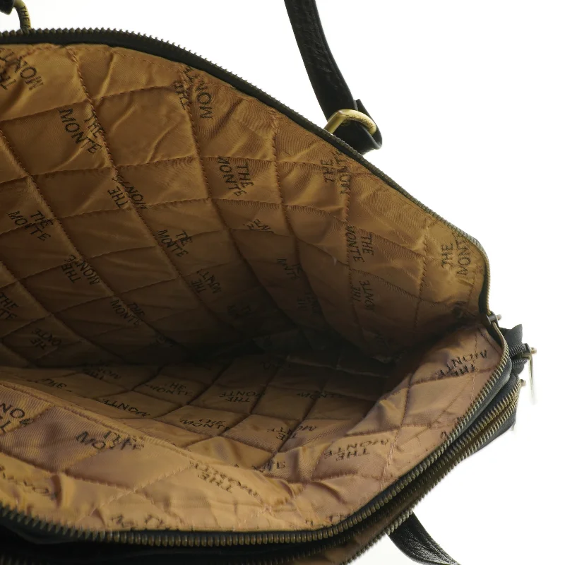 Sort lædertaske The Monte fra The Monte (str. 46x32 cm)