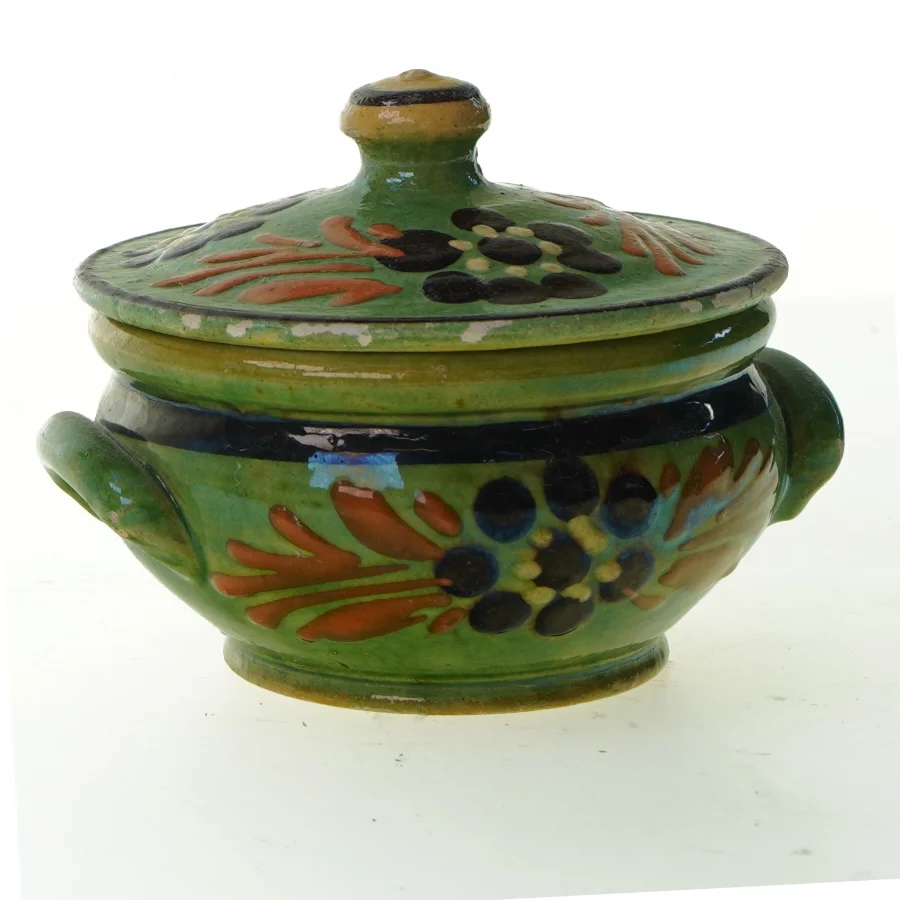 Krukke med låg (str. 12 x 7 cm)