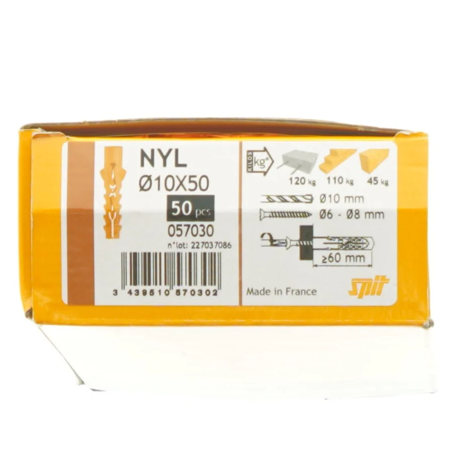 Plastdyvler 10x50 mm