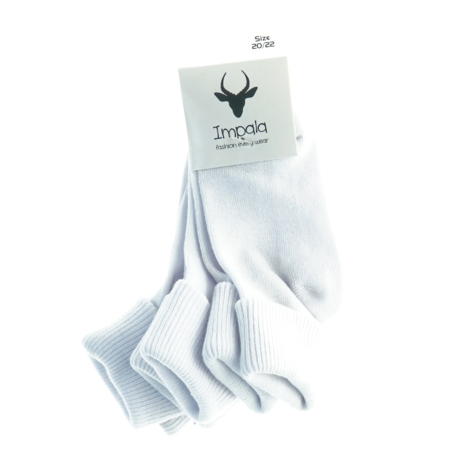 Hvide bomuldsstrømper (str. 20 til 22)