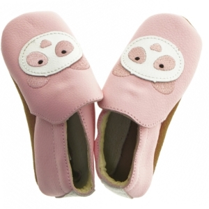 Lyserøde læderfutter til børn med ugledesign fra VRS (str. 24-25)