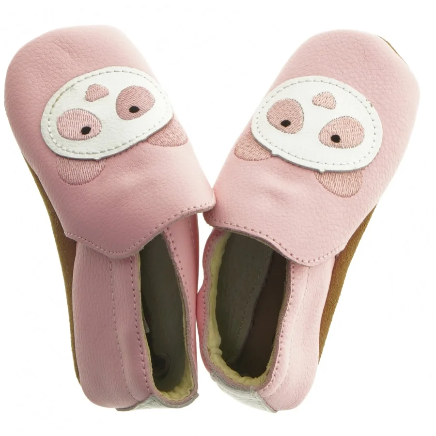 Lyserøde læderfutter til børn med ugledesign fra VRS (str. 24-25)