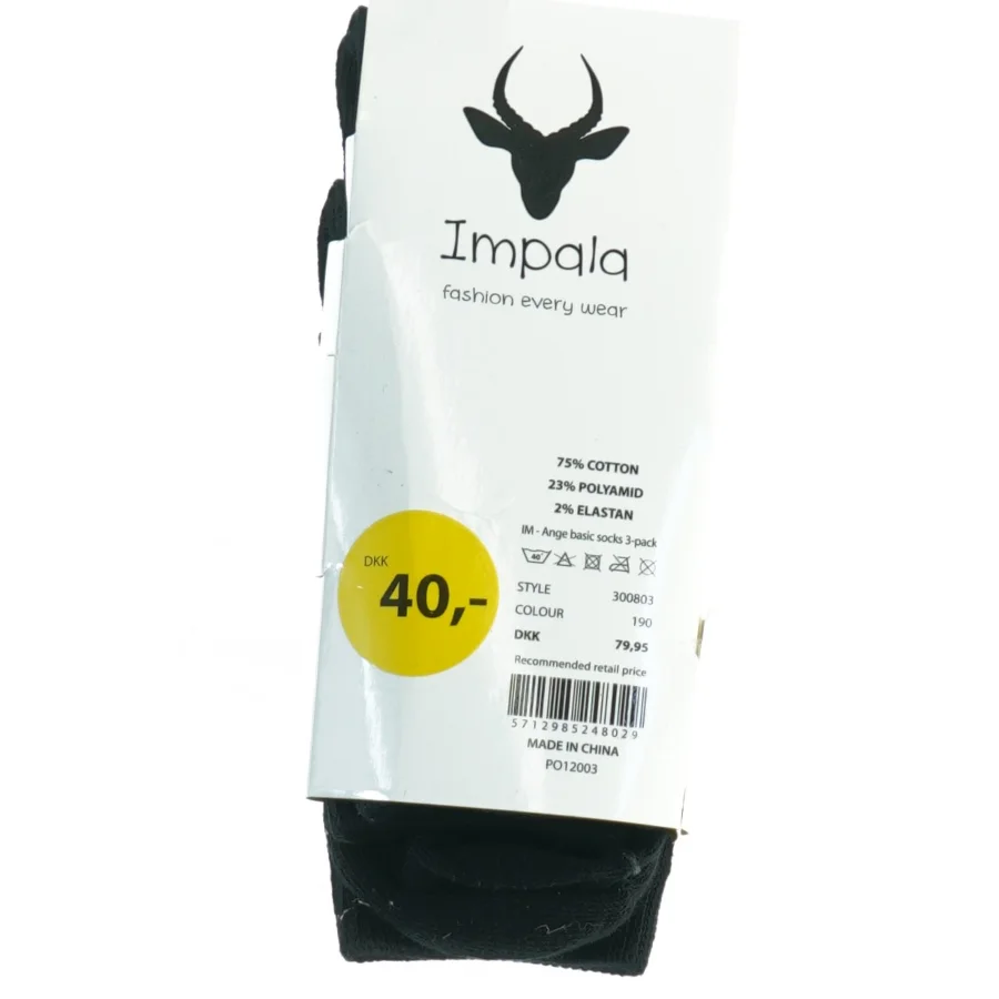 Impala sorte strømper (str. 23 til 26)