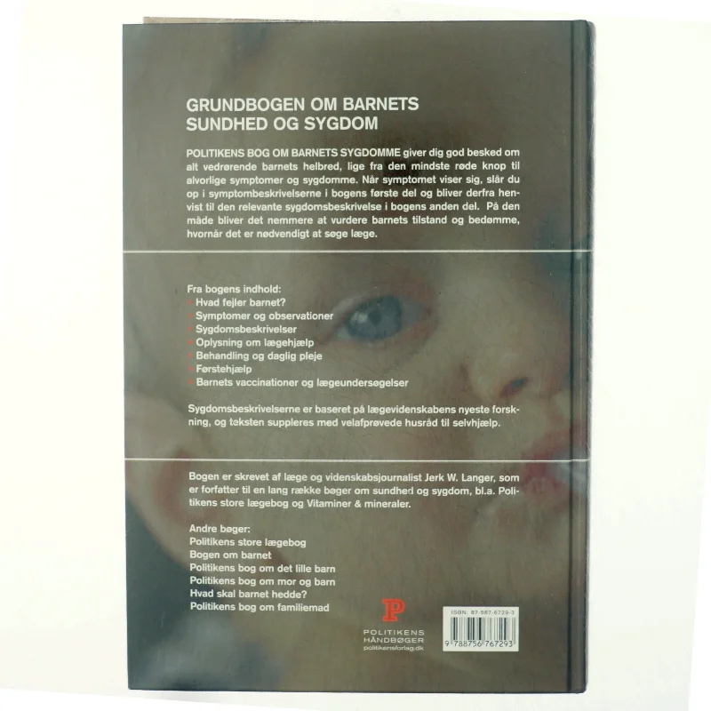 Politikens bog om barnets sygdomme af Jerk W. Langer (Bog)