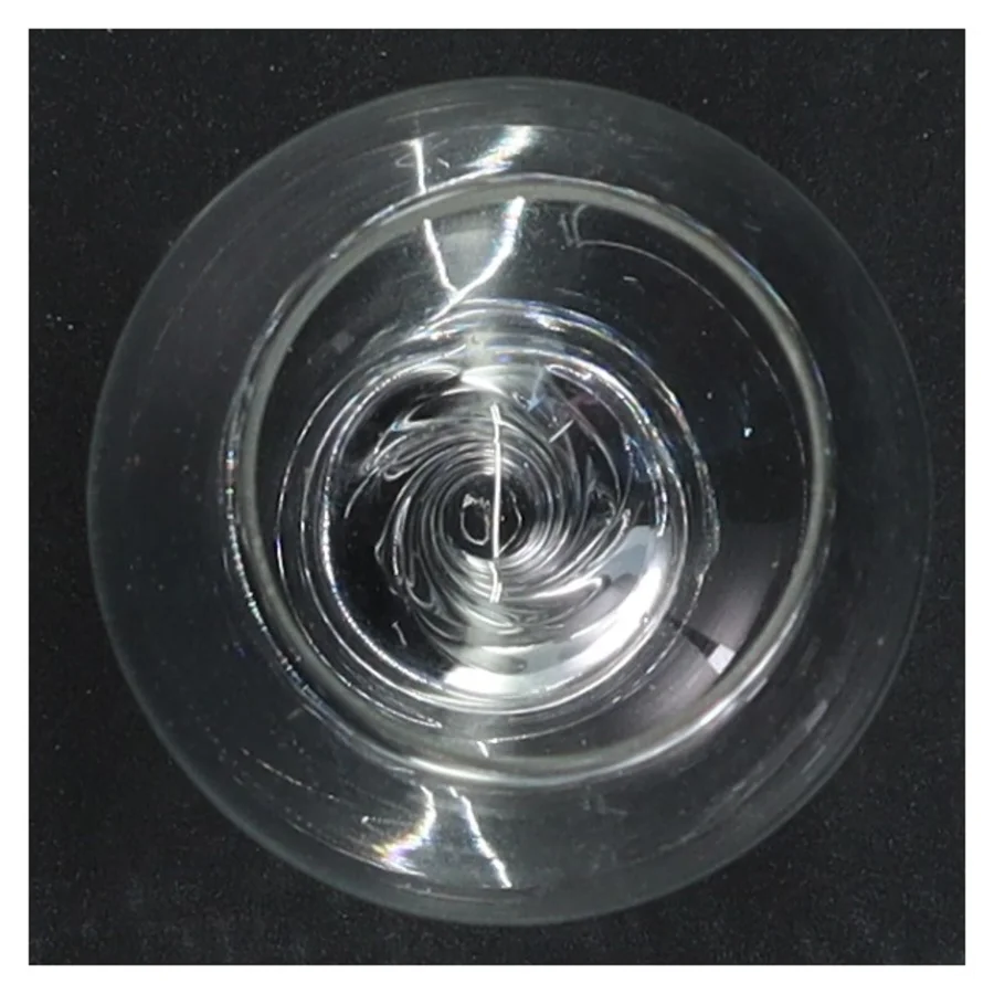 Gennemsigtige glas med snoet stilk (str. 10 cm)