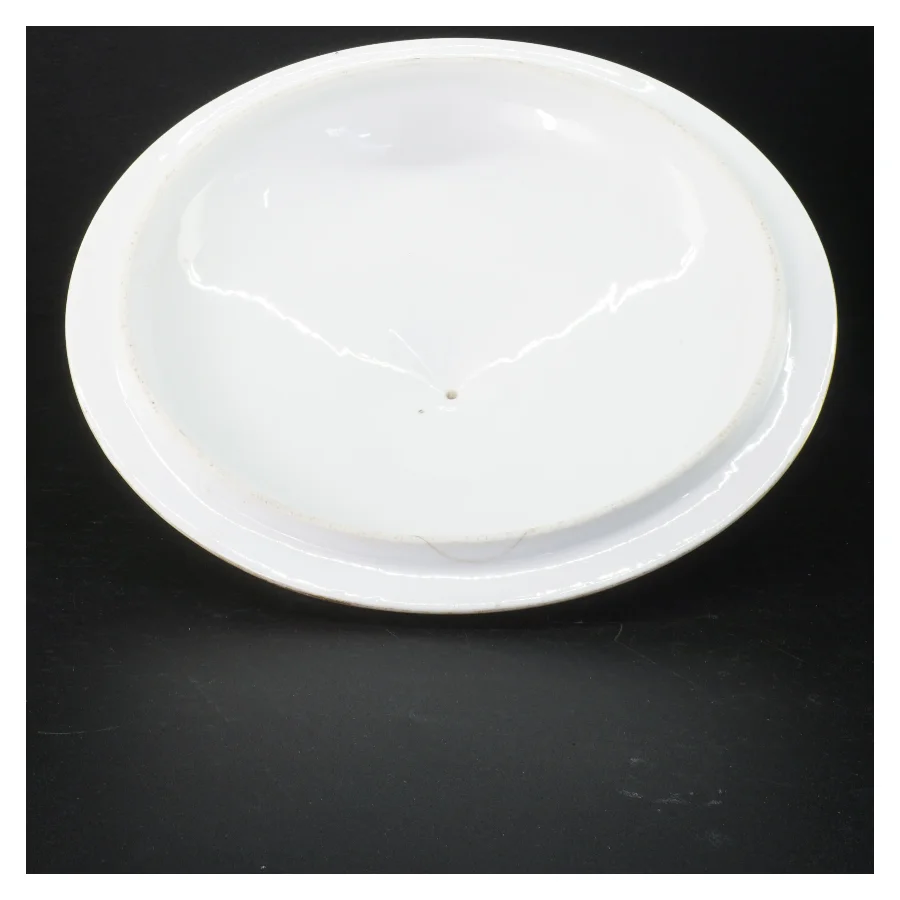 Porcelænslåg med blomstermotiv (str. Ø 28 cm)