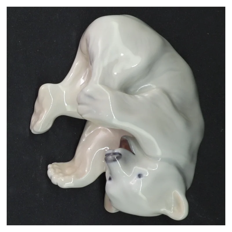 Porcelænsfigur af legende isbjørneunge 729 fra Royal Copenhagen (str. 10 cm)