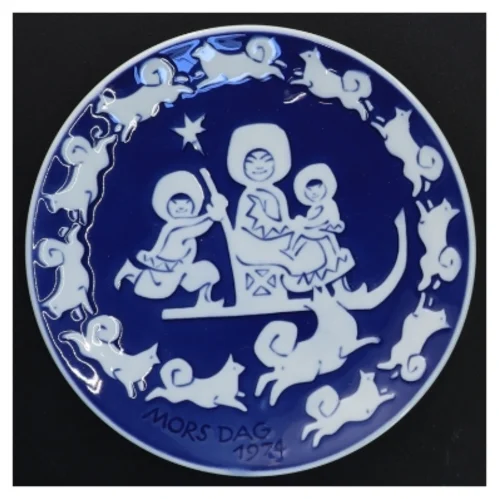 Mors dags platte 1974 fra Royal Copenhagen (str. Ø 15 cm)