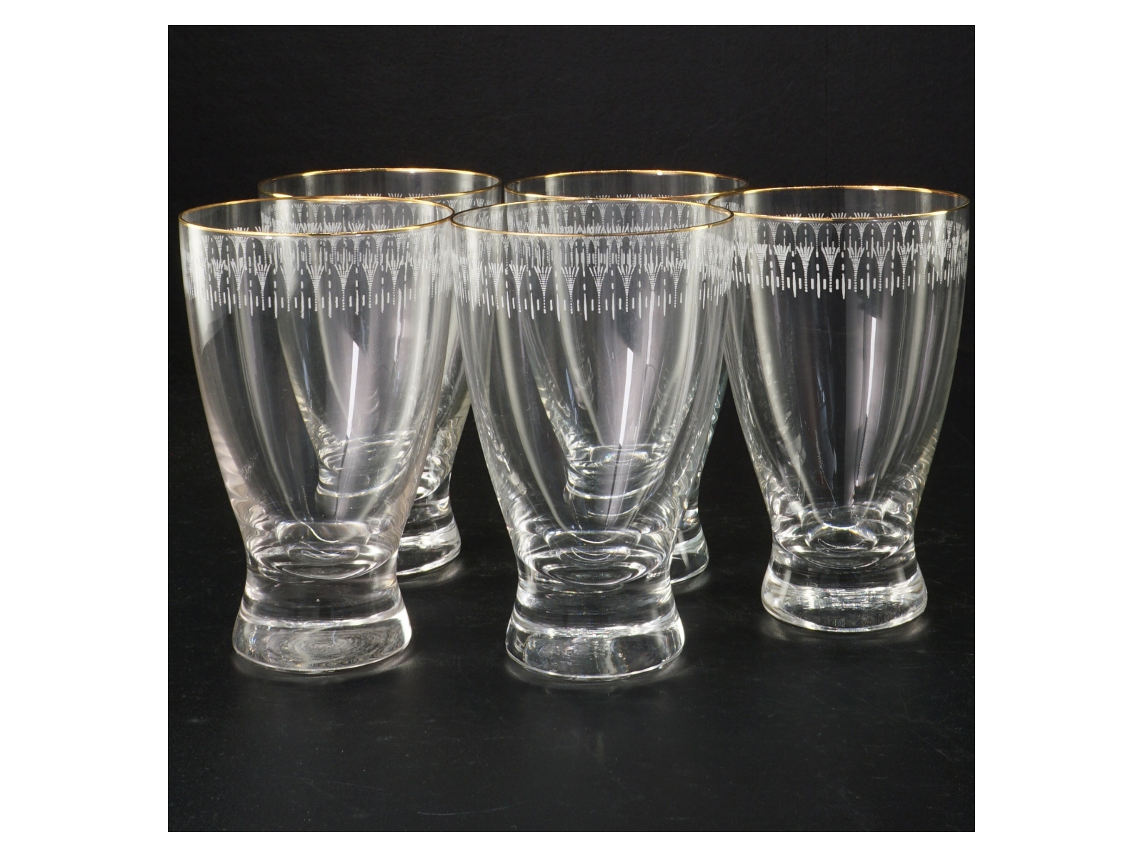 Glas med guldkant (str. 12,5 cm)