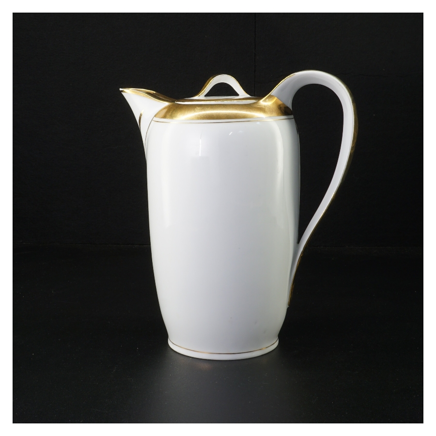 Hvid og guld kaffekande fra Bavaria (str. 20 x 17 cm)