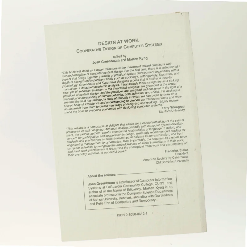 Design at Work af Joan Greenbaum (Bog)