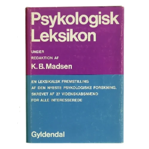 Psykologisk Leksikon af K. B. Madsen (Bog)