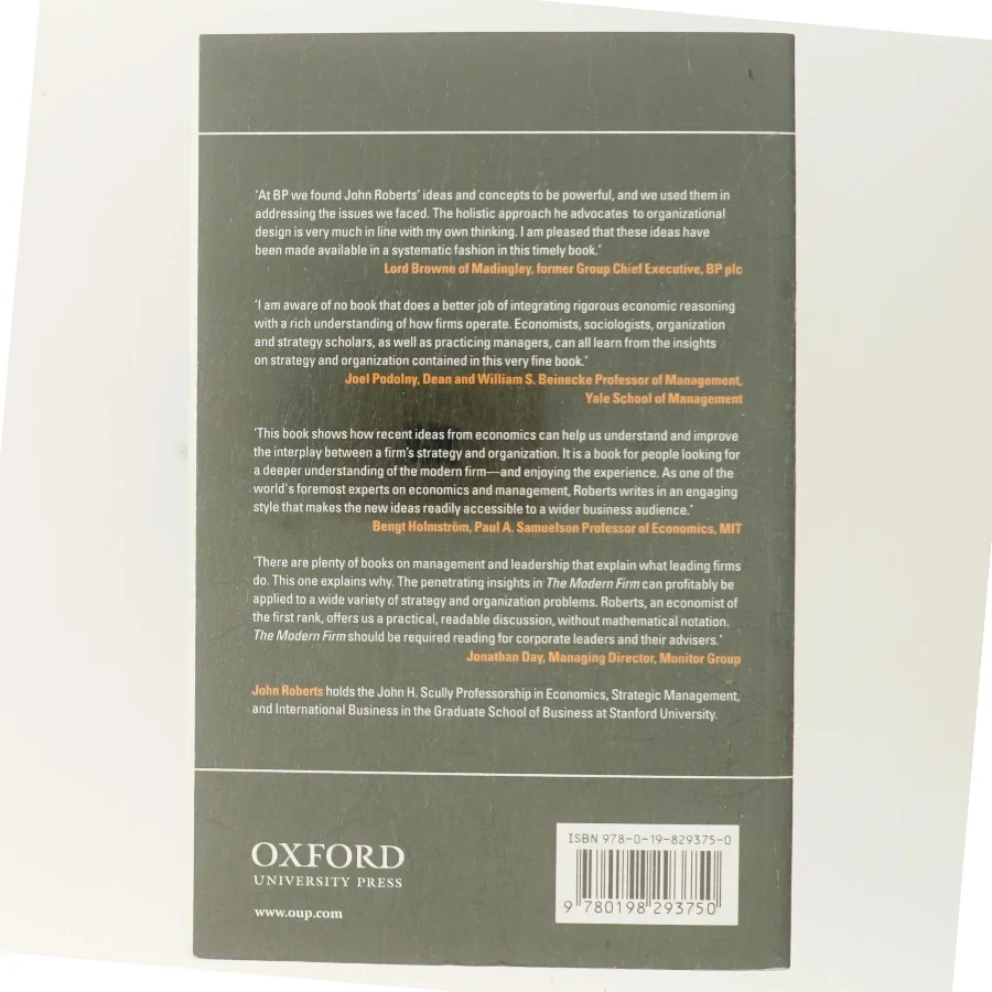 The modern firm : organizational design for performance and growth af John Roberts (Bog)