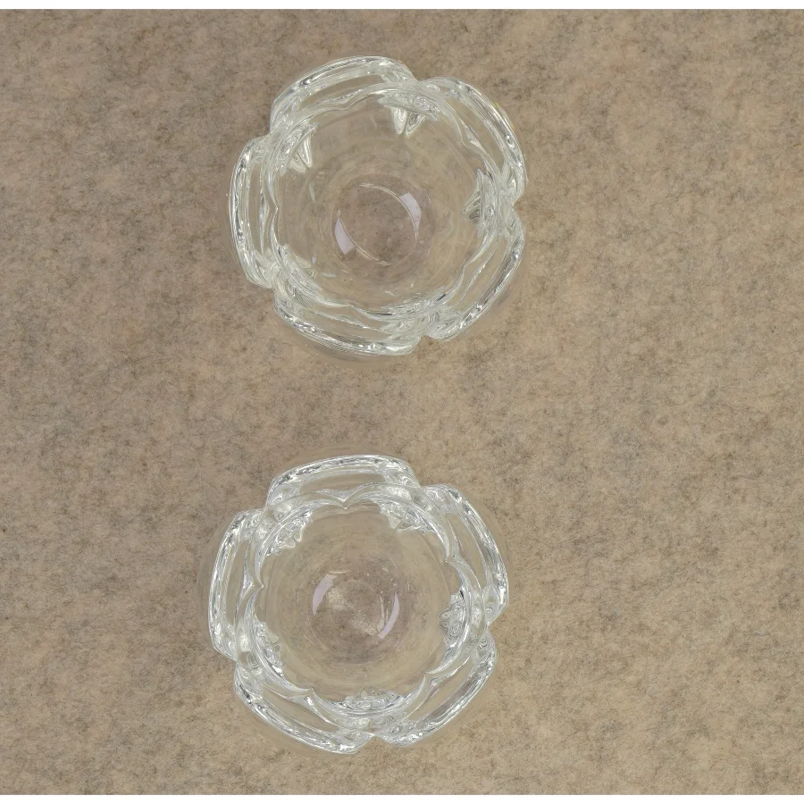 Lotus fyrfadsstager fra Holmegaard (str. 8 x 9 cm)