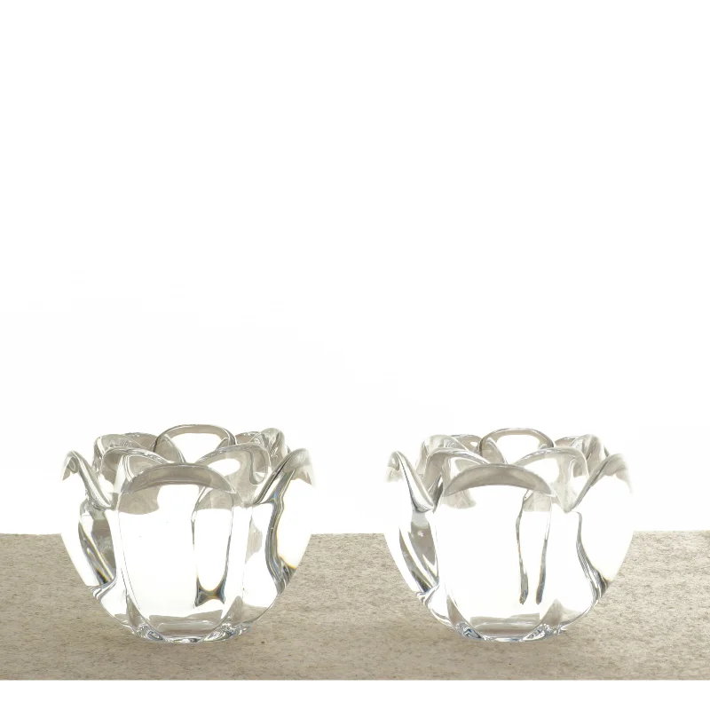 Lotus fyrfadsstager fra Holmegaard (str. 8 x 9 cm)