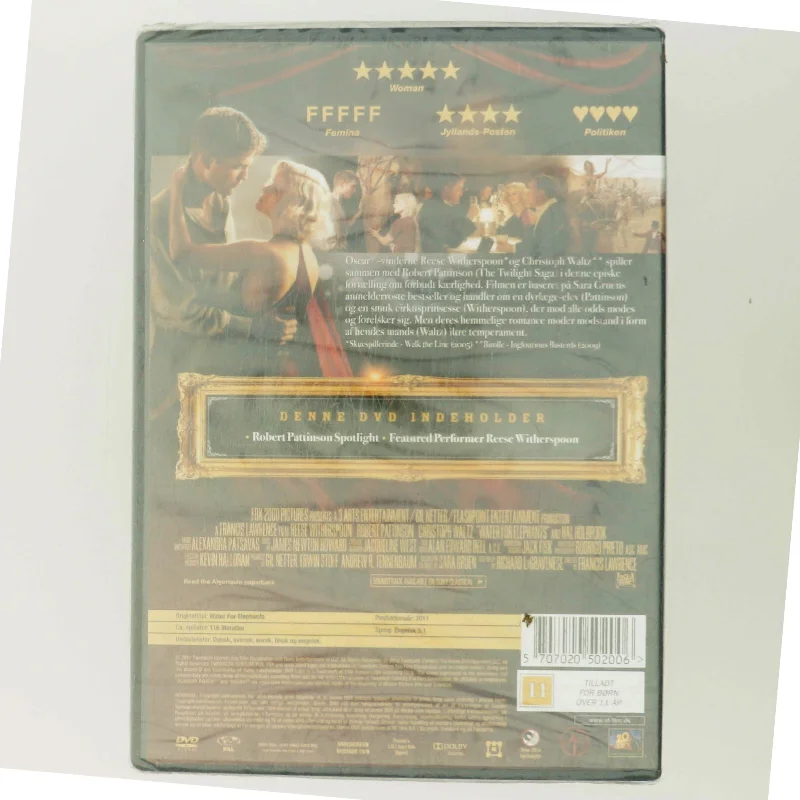 WATER FOR ELEPHANTS med Reese Witherspoon (DVD)
