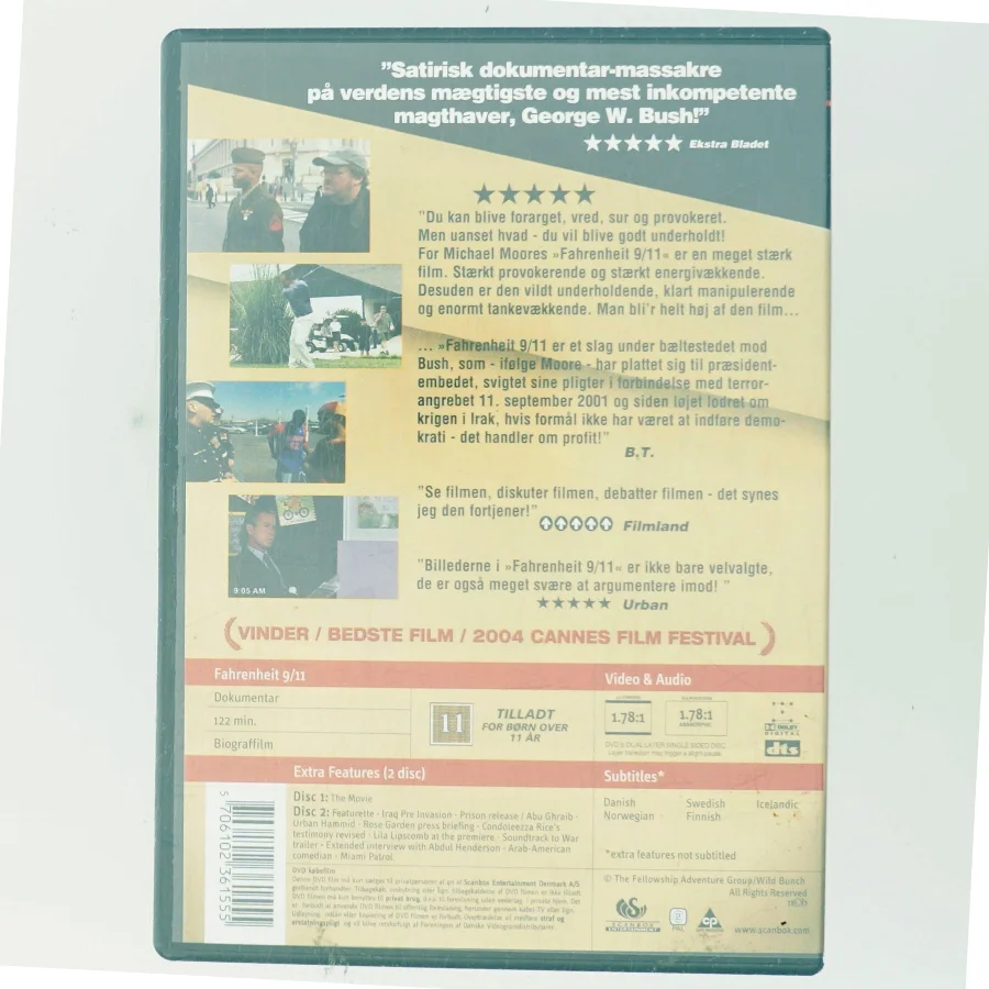 Fahrenheit 911 (Fahrenheit 9/11) med Michael Moore (DVD)